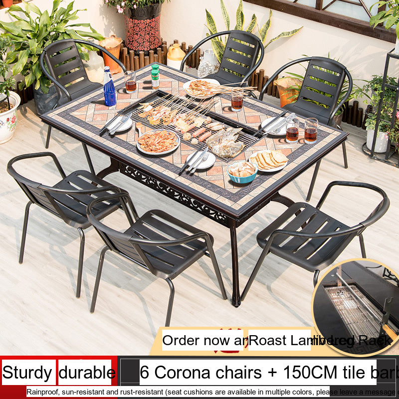 MOJIA Theron Multi-Functional Electric BBQ Table for Stylish Outdoors from MOJIA
