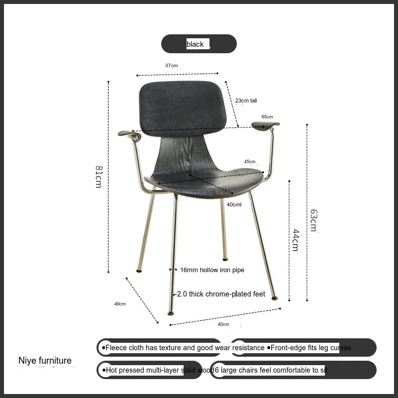 NIYE Zephyra Minimalist Retro Armrest Dining Chair from NIYE