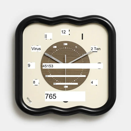 MANDELA Elowen Modern Cream Retro Wall Clock from MANDELA