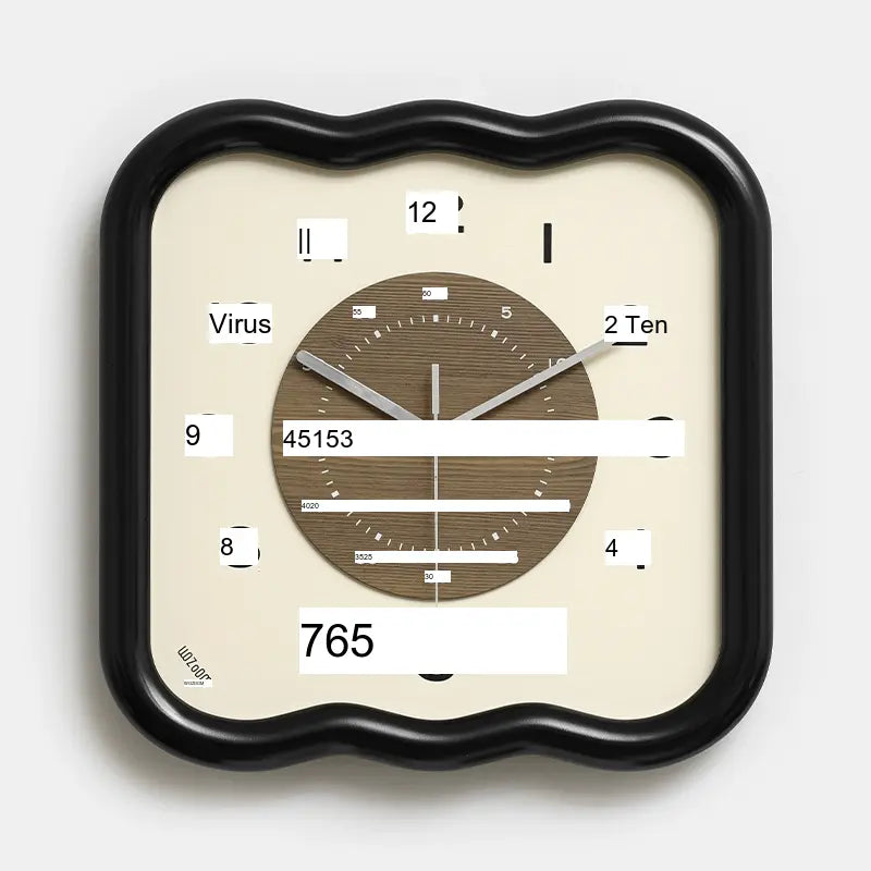 MANDELA Elowen Modern Cream Retro Wall Clock from MANDELA