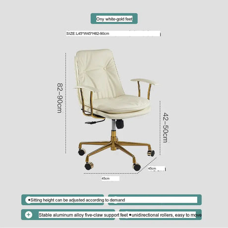 ABOUT WHITE Kaelson Ergonomic Creamy Office Chair from ABOUT WHITE