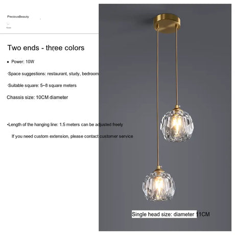 YDZM Tamsin Elegant Copper Bedroom Lamp from YDZM