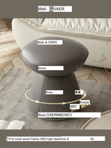 MOXER Elowen Premium Swivel Solid Wood Makeup Stool from MOXER