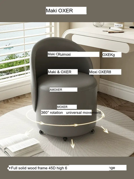 MOXER Aria Luxury Movable Makeup Stool from MOXER