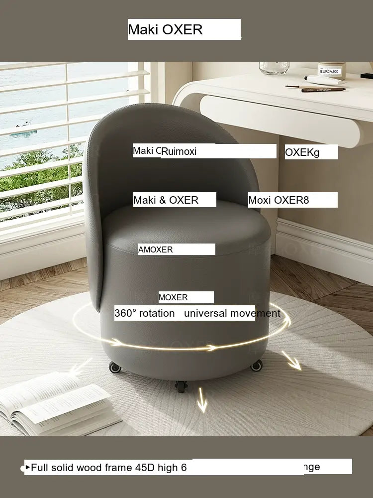 MOXER Aria Luxury Movable Makeup Stool from MOXER