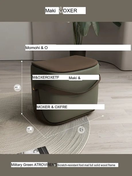 MOXER Isolde Elegant Solid Wood Footstool from MOXER