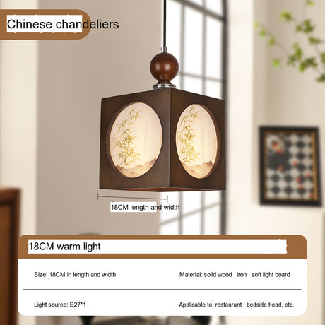 BOJI Kaori Elegant Wooden Japanese Ceiling Lamp - Outdoor Gazebo Light from BOJI