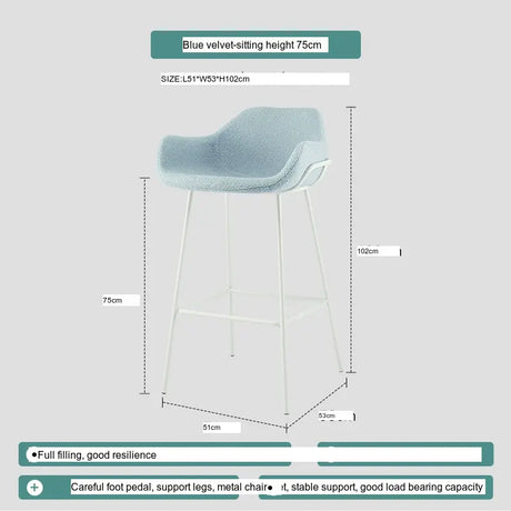 ABOUT WHITE Serephina Stylish Minimalist Bar Chair from ABOUT WHITE
