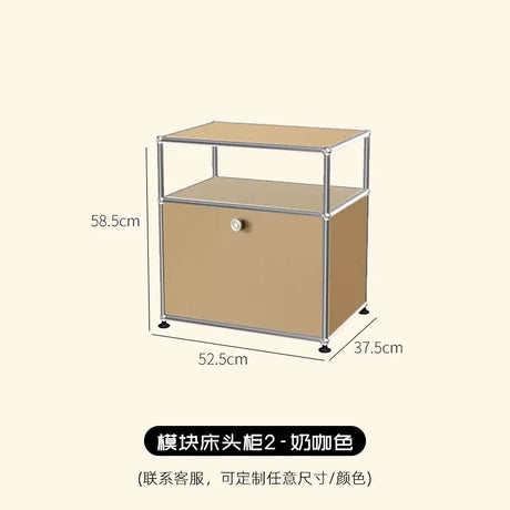 LAIMO Beatrice Retro Modular Stainless Steel Living Room Cabinet from LAIMO