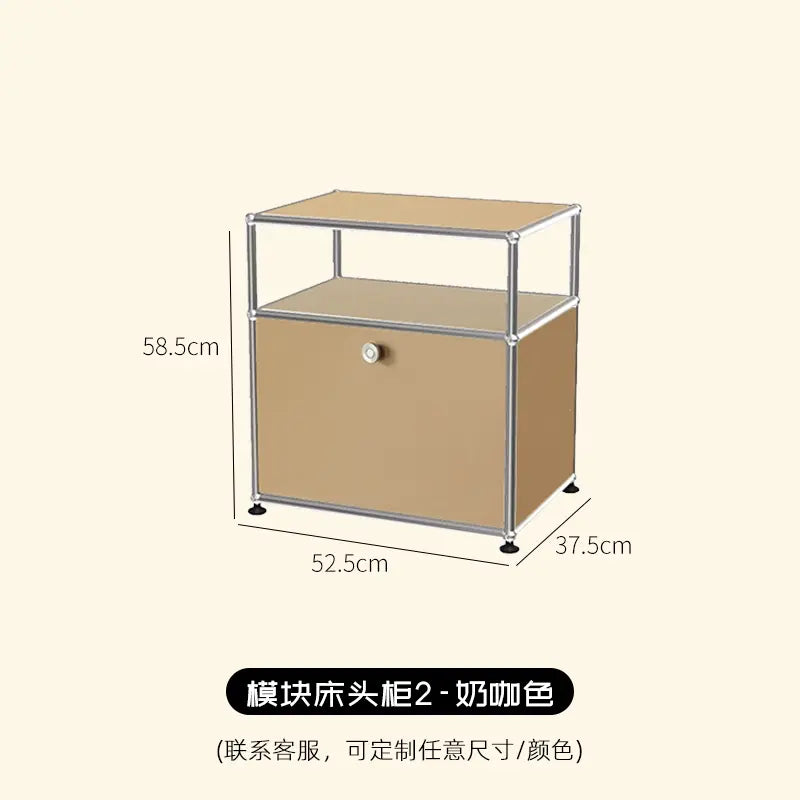 LAIMO Beatrice Retro Modular Stainless Steel Living Room Cabinet from LAIMO