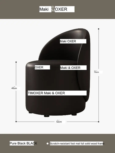 MOXER Araceli Elegant Leather Makeup Stool from MOXER
