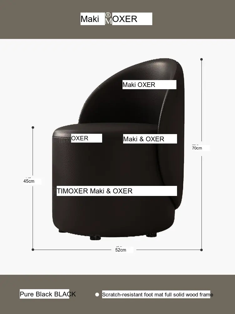 MOXER Araceli Elegant Leather Makeup Stool from MOXER