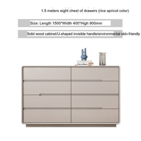LINYUE Alaric Italian Solid Wood Eight-Drawer Storage Cabinet from LINYUE