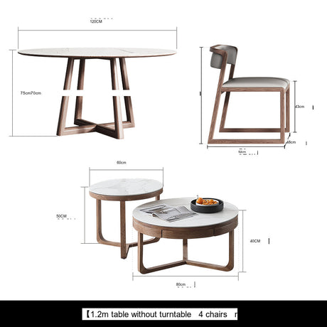 OROMA Cordoba Minimalist Solid Wood Dining Set from OROMA