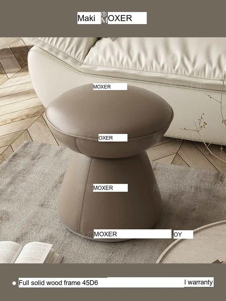 MOXER Elowen Premium Swivel Solid Wood Makeup Stool from MOXER