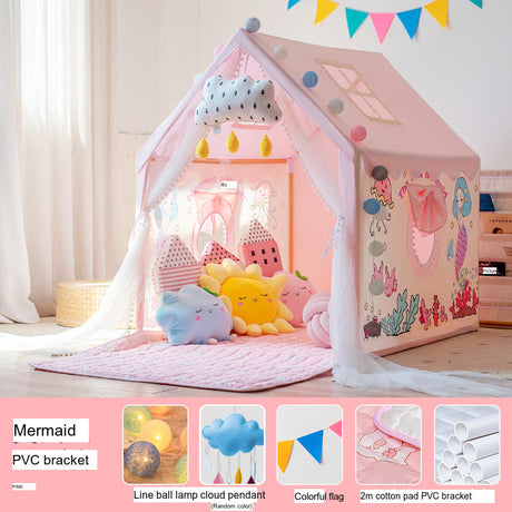 LITTLE DOVE Santiago Enchanted Indoor Castle Tent Playhouse from LITTLE DOVE