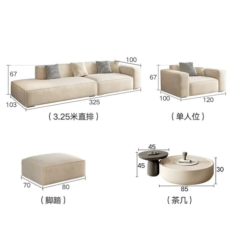 LATE AUTUMN Modern Scandinavian Minimalist Cream Sofa from LATE AUTUMN
