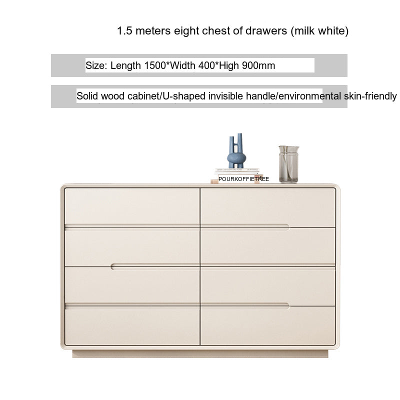 LINYUE Alaric Italian Solid Wood Eight-Drawer Storage Cabinet from LINYUE
