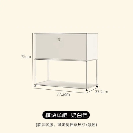LAIMO Beatrice Retro Modular Stainless Steel Living Room Cabinet from LAIMO