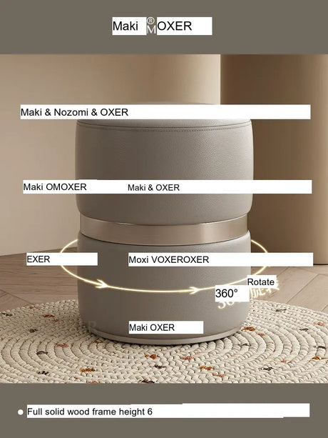 MOXER Kairo Elegant Rotating Makeup Stool from MOXER