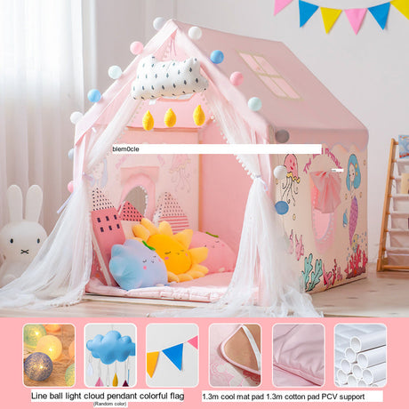 LITTLE DOVE Santiago Enchanted Indoor Castle Tent Playhouse from LITTLE DOVE