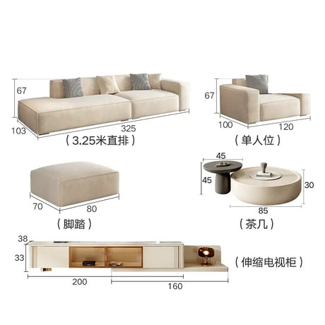 LATE AUTUMN Modern Scandinavian Minimalist Cream Sofa from LATE AUTUMN