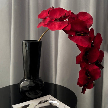 LIVETAI Isadora Elegant Black Ceramic Vase Decor from LIVETAI