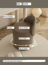 MOXER Elowen Luxurious Leather Makeup Stool from MOXER