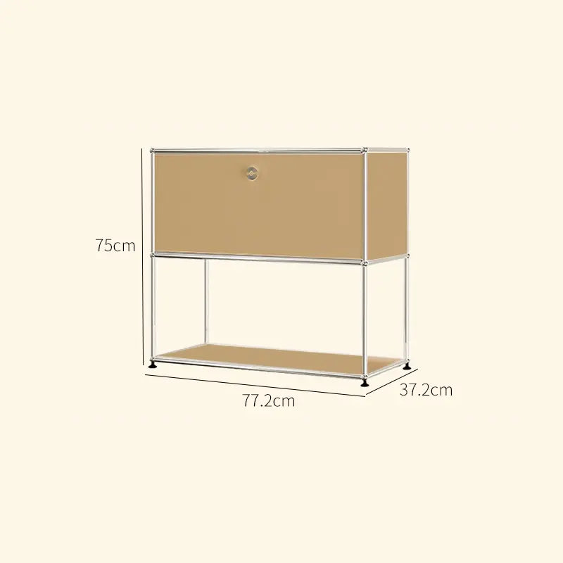 LAIMO Beatrice Retro Modular Stainless Steel Living Room Cabinet from LAIMO