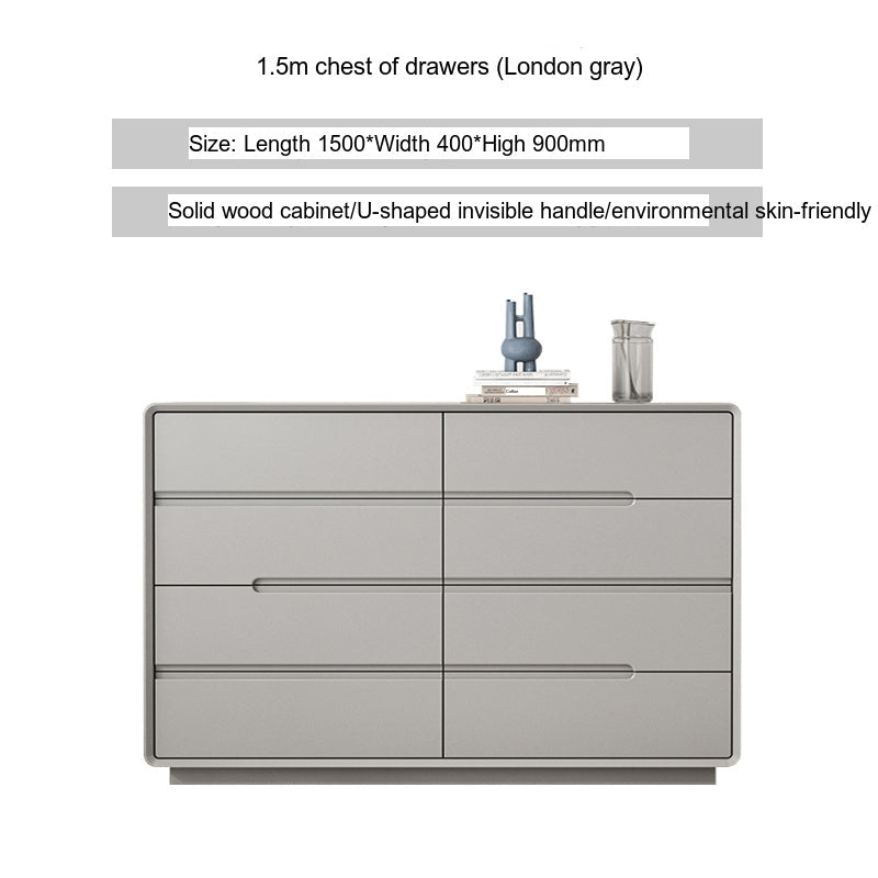 LINYUE Alaric Italian Solid Wood Eight-Drawer Storage Cabinet from LINYUE