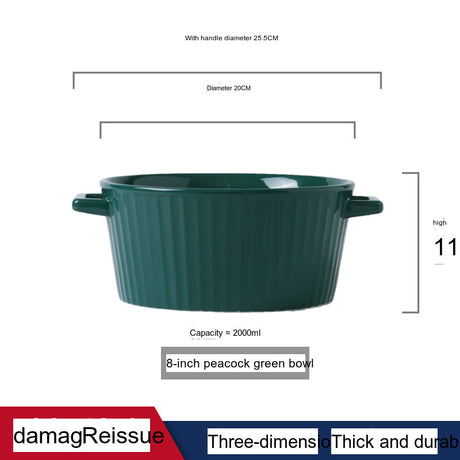 MOSE Striped Double-Ear Soup Bowl from MOSE