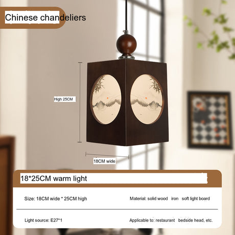 BOJI Kaori Elegant Wooden Japanese Ceiling Lamp - Outdoor Gazebo Light from BOJI