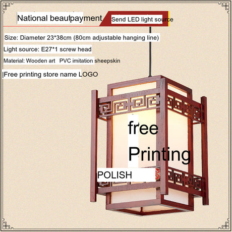 BOJI Kiyomizu Elegant Natural Wood Lantern - Antique Ceiling Lamp from BOJI