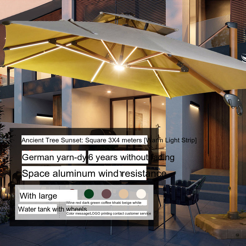 MOJIA Selene Solar-Powered Garden Umbrella with Ambient Glow from MOJIA