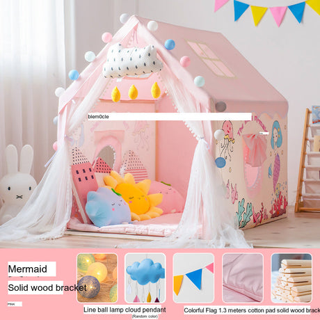 LITTLE DOVE Santiago Enchanted Indoor Castle Tent Playhouse from LITTLE DOVE