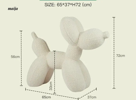 LAZYSPACE Violet Balloon Dog Stool from LAZYSPACE