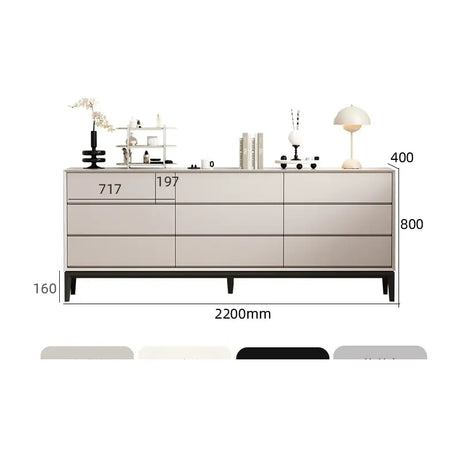 LINYUE Silas Italian Minimalist Eight-Drawer Storage Unit from LINYUE