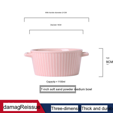 MOSE Striped Double-Ear Soup Bowl from MOSE