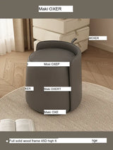 MOXER Calliope Luxe Genuine Leather Rotating Makeup Stool from MOXER