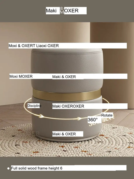 MOXER Kairo Elegant Rotating Makeup Stool from MOXER
