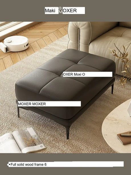 MOXER Juniper Solid Wood Footrest Compact Living Room Stool from MOXER