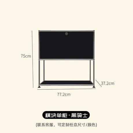 LAIMO Beatrice Retro Modular Stainless Steel Living Room Cabinet from LAIMO