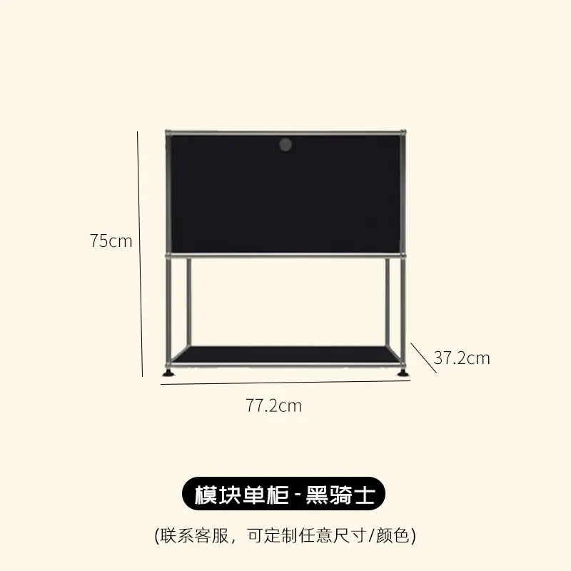 LAIMO Beatrice Retro Modular Stainless Steel Living Room Cabinet from LAIMO