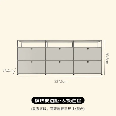 LAIMO Beatrice Retro Modular Stainless Steel Living Room Cabinet from LAIMO