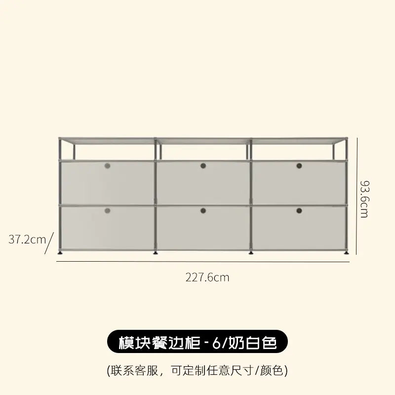 LAIMO Beatrice Retro Modular Stainless Steel Living Room Cabinet from LAIMO