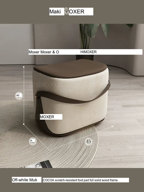 MOXER Isolde Elegant Solid Wood Footstool from MOXER