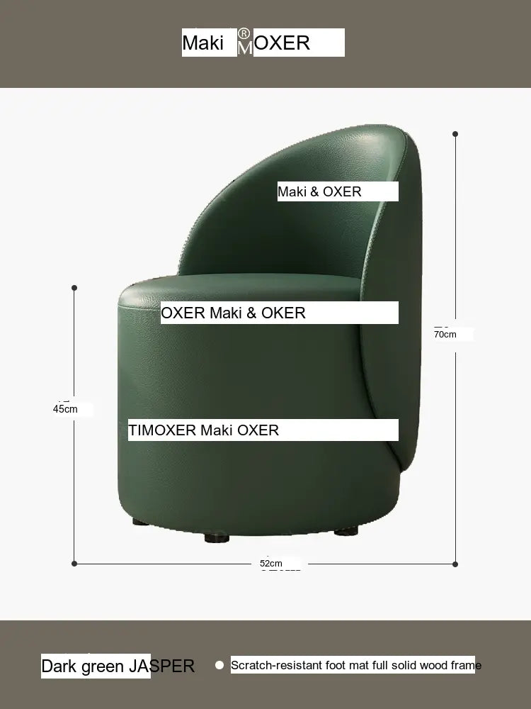 MOXER Araceli Elegant Leather Makeup Stool from MOXER