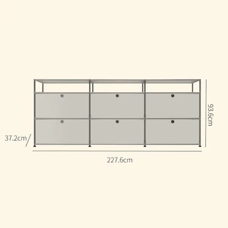 LAIMO Beatrice Retro Modular Stainless Steel Living Room Cabinet from LAIMO