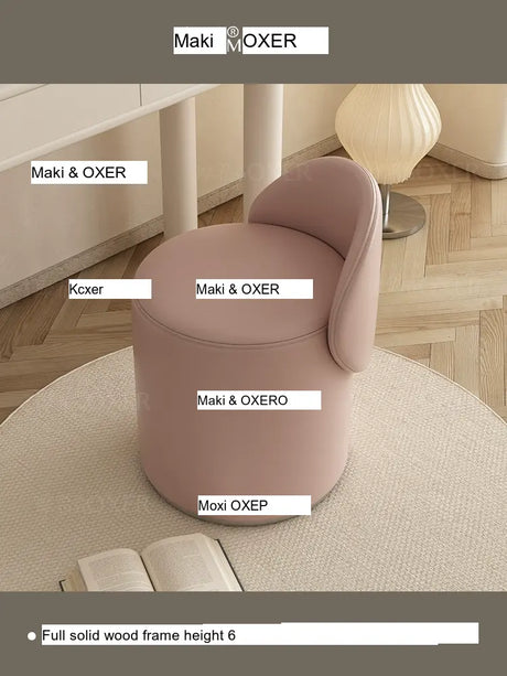MOXER Elowen Luxurious Leather Makeup Stool from MOXER