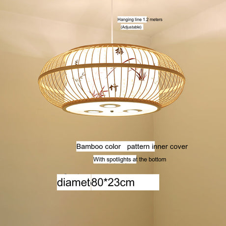 BOJI Amaterasu Elegant Bamboo Balcony Lamp from BOJI